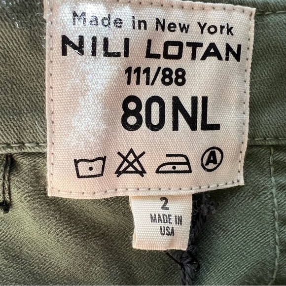 NWT nili lotan cropped military pant camo green size 2 - Picture 9 of 10
